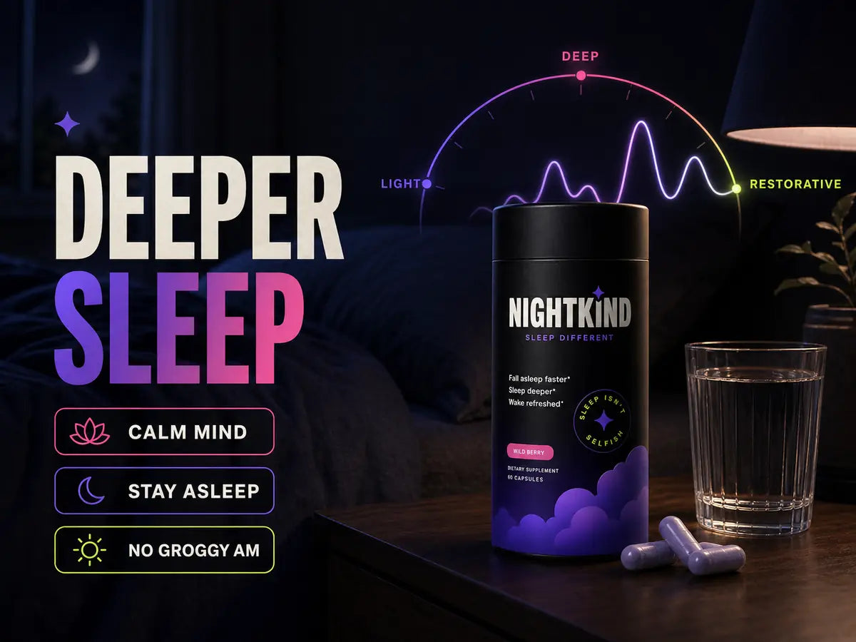 Nightkind on a nightstand beside a peaceful bed