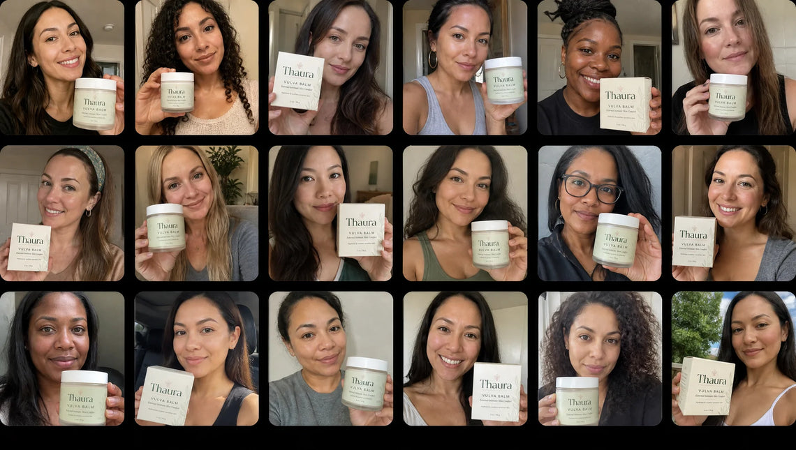 thaura vulva balm social proof desktop